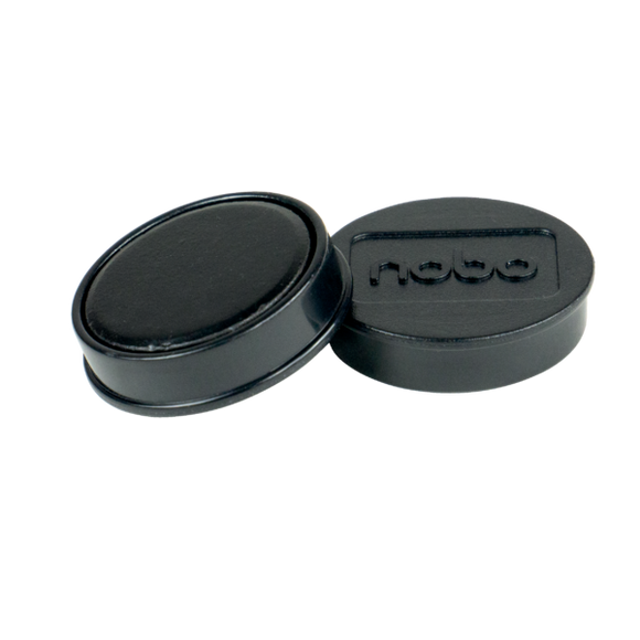 Nobo Magnetic Whiteboard Magnets 10 pack 32mm Coloured Magnets Black