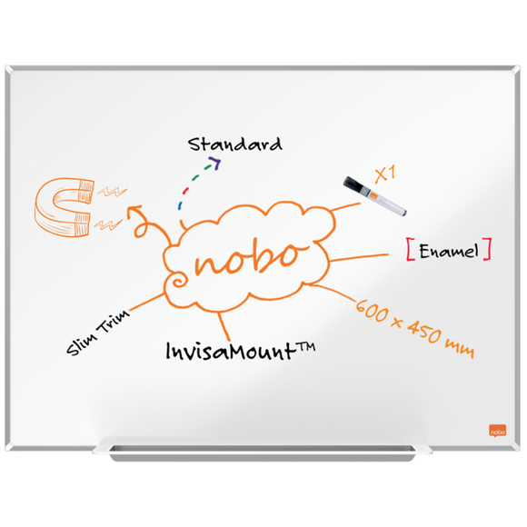 Nobo Impression Pro Enamel Magnetic Whiteboard 600x450mm