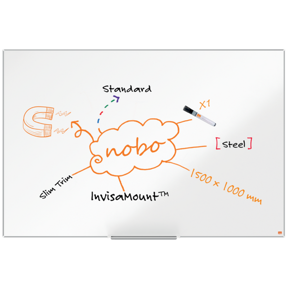 Nobo Impression Pro Nano Clean™ Magnetic Whiteboard 1500x1000mm