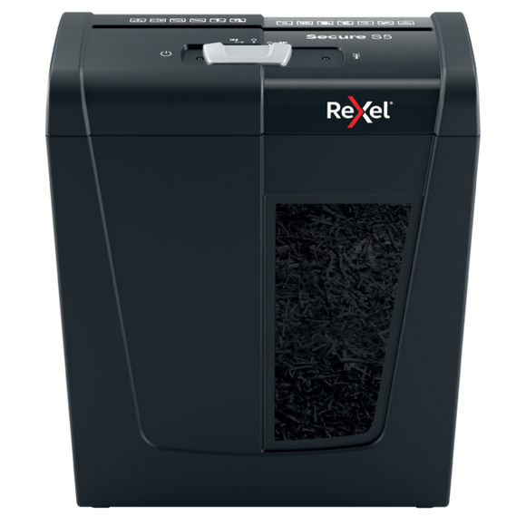 Rexel Secure S5 Strip Cut Paper Shredder Black
