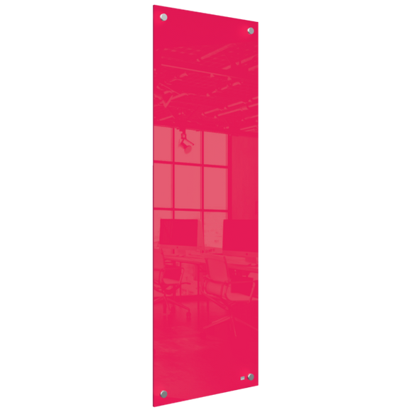 Nobo Small Glass Whiteboard Panel 300x900mm Red