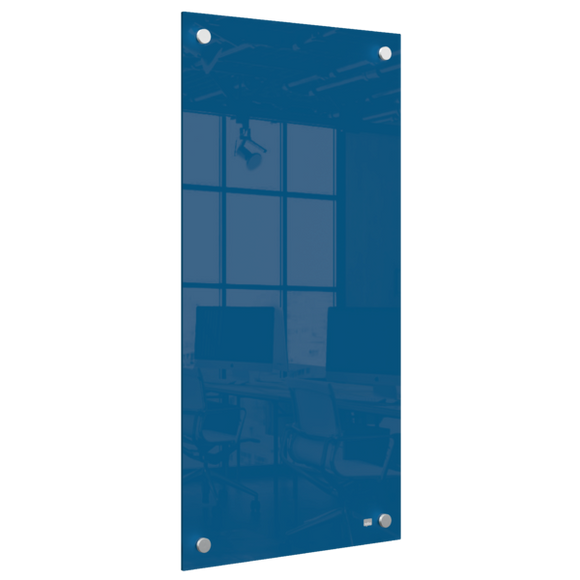 Nobo Small Glass Whiteboard Panel 300x600mm Blue