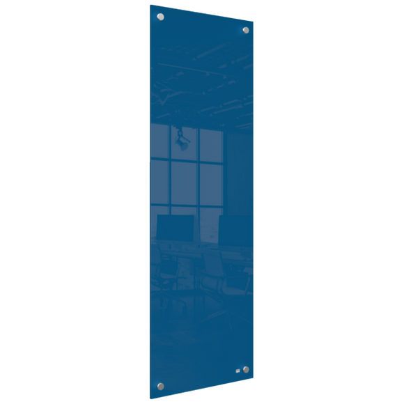 Nobo Small Glass Whiteboard Panel 300x900mm Blue