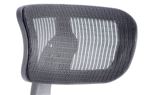 Zure Black Shell Charcoal Mesh Headrest - Chair accessories