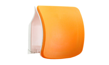 Zure White Shell Elastomer Orange Headrest - Chair accessories