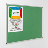 Aluminium Framed Resist-a-Flame Eco-Colour Noticeboard - 1200 x 2400mm Various Colours