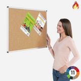 Aluminium Framed Resist-a-Flame Eco-Colour Noticeboard - 900 x 1200mm Various Colours