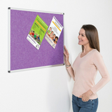 Aluminium Framed Resist-a-Flame Eco-Colour Noticeboard - 900 x 1200mm Various Colours