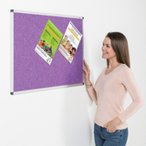 Aluminium Framed Resist-a-Flame Eco-Colour Noticeboard - 1200 x 1500mm Various Colours
