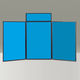 BusyFold Light XL Tabletop Display - Black Frame, Cyan Felt