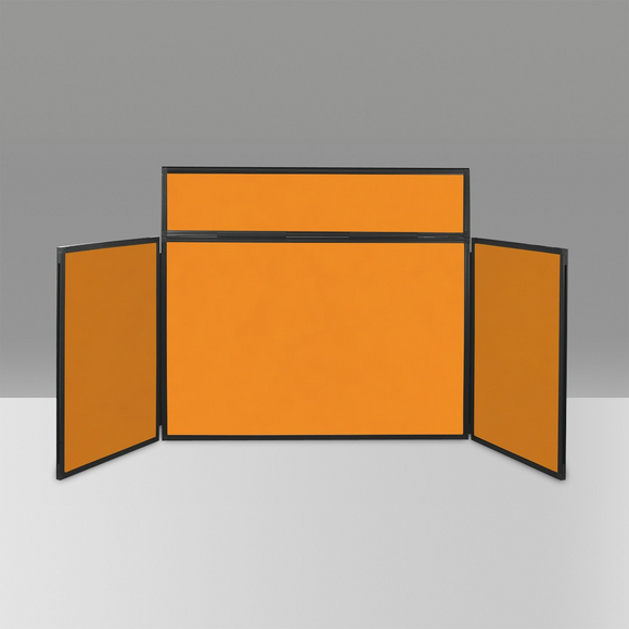 BusyFold Light XL Tabletop Display - Black Frame, Orange Felt