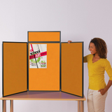 BusyFold Light XL Tabletop Display - Black Frame, Orange Felt