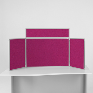 BusyFold Light XL Tabletop Display - Grey Frame, Magenta Felt