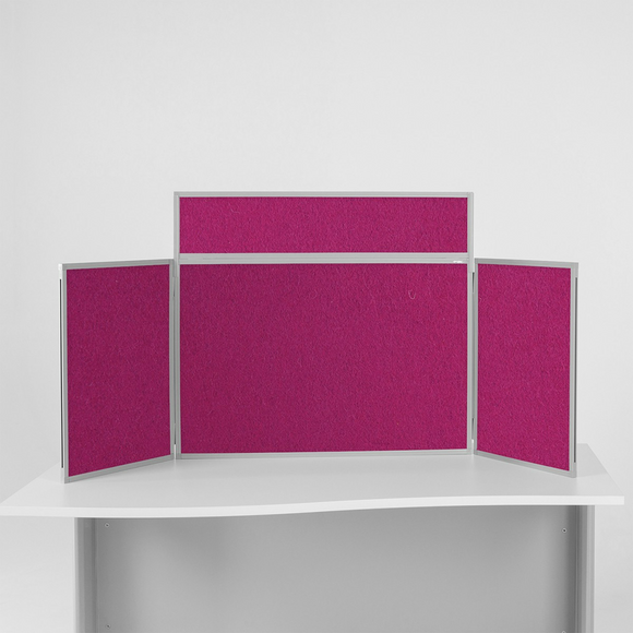 BusyFold Light XL Tabletop Display - Grey Frame, Magenta Felt
