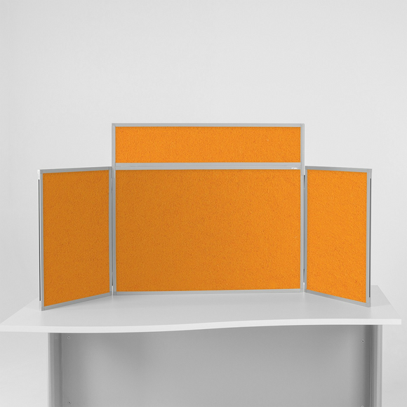 BusyFold Light XL Tabletop Display - Grey Frame, Orange Felt