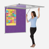 Corridor Tamperproof Noticeboard Resist-a-Flame Eco-Colour 1200 x 1200mm Various Colours