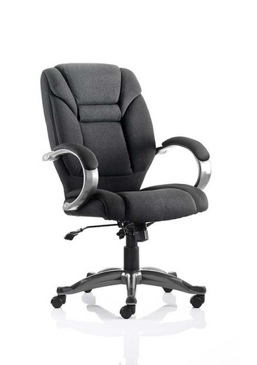 Galloway Executive Chair Black Leather With Arms