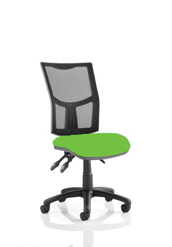 Eclipse Plus III Lever Task Operator Chair Mesh Back With Bespoke Colour Seat In Myrrh Green