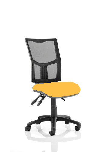 Eclipse Plus III Lever Task Operator Chair Mesh Back With Bespoke Colour Seat In Senna Yellow