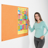 Frameless Noticeboard Resist-a-Flame Eco-Colour 1200 x 1800mm Various Colours