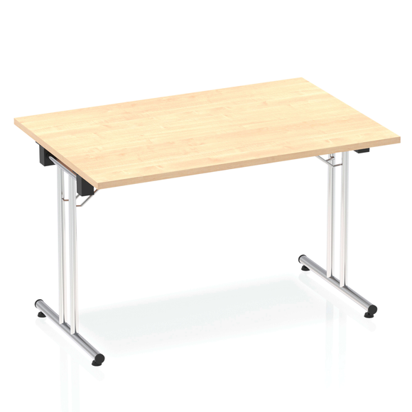 Impulse 1200mm Folding Rectangular Table Maple Top