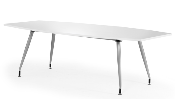High Gloss 2400mm Writable Boardroom Table White Top