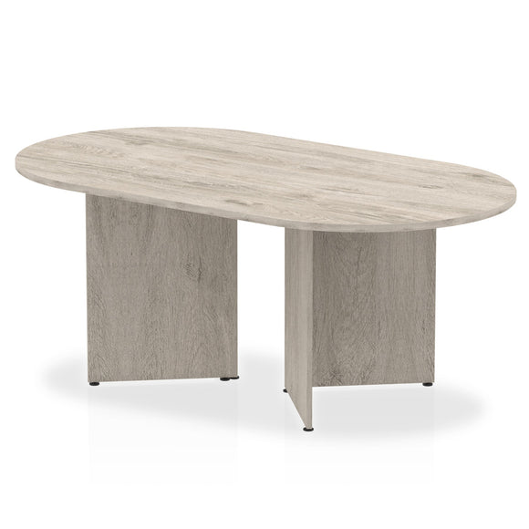 Impulse 1800mm Boardroom Table Grey Top Arrowhead Leg