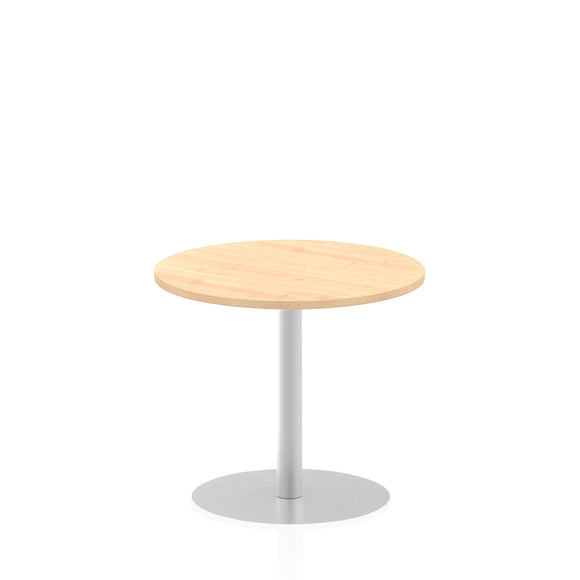Italia 800mm Poseur Round Table Maple Top 725mm High Leg