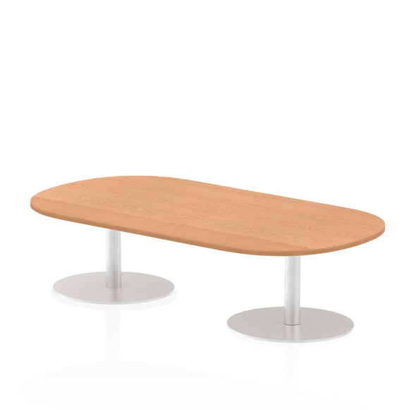 Italia 1800mm Poseur Boardroom Table Oak Top 475mm High Leg