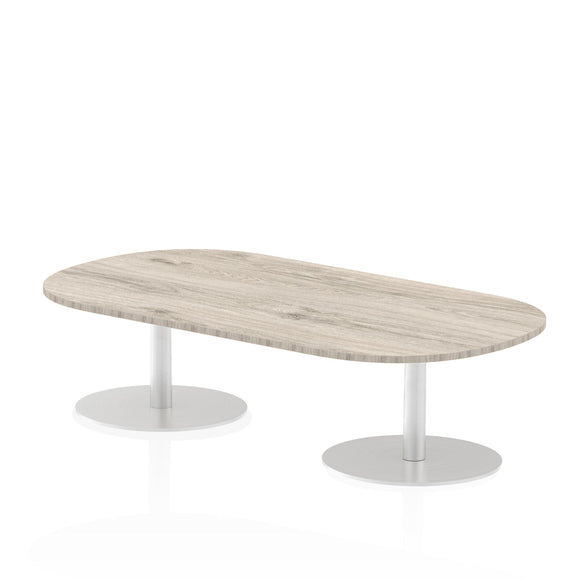 Italia 1800mm Poseur Boardroom Table Grey Oak Top 475mm High Leg