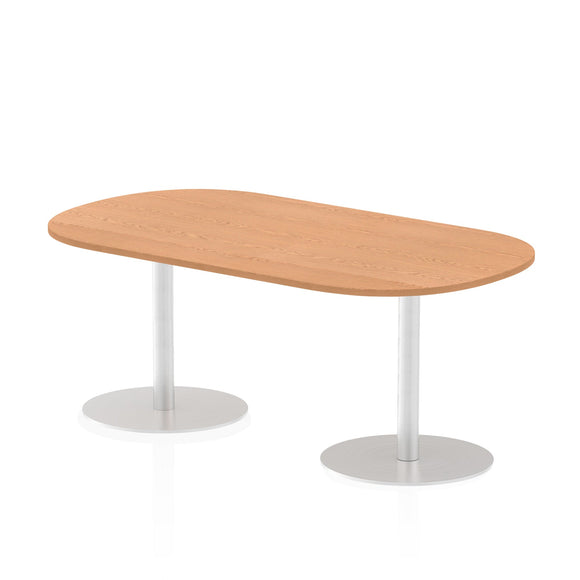 Italia 1800mm Poseur Boardroom Table Oak Top 725mm High Leg