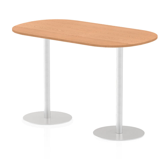 Italia 1800mm Poseur Boardroom Table Oak Top 1145mm High Leg