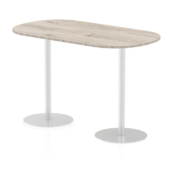 Italia 1800mm Poseur Boardroom Table Grey Oak Top 1145mm High Leg