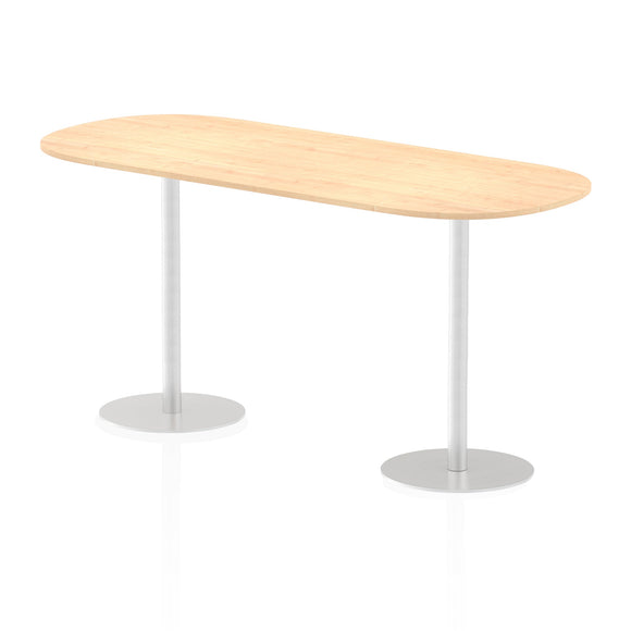 Italia 2400mm Poseur Boardroom Table Maple Top 1145mm High Leg