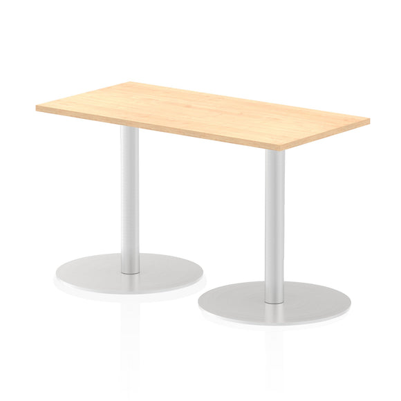 Italia 1200 x 600mm Poseur Rectangular Table Maple Top 725mm High Leg