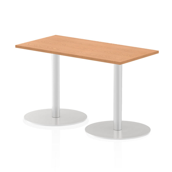Italia 1200 x 600mm Poseur Rectangular Table Oak Top 725mm High Leg