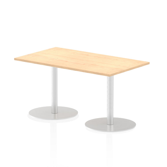 Italia 1400 x 800mm Poseur Rectangular Table Maple Top 725mm High Leg
