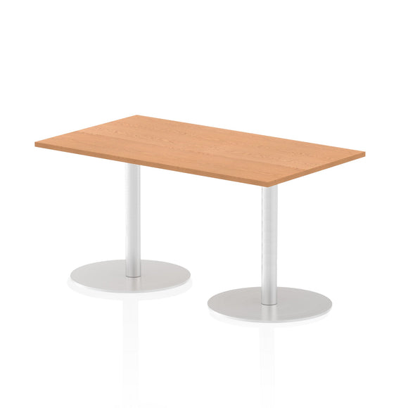 Italia 1400 x 800mm Poseur Rectangular Table Oak Top 725mm High Leg
