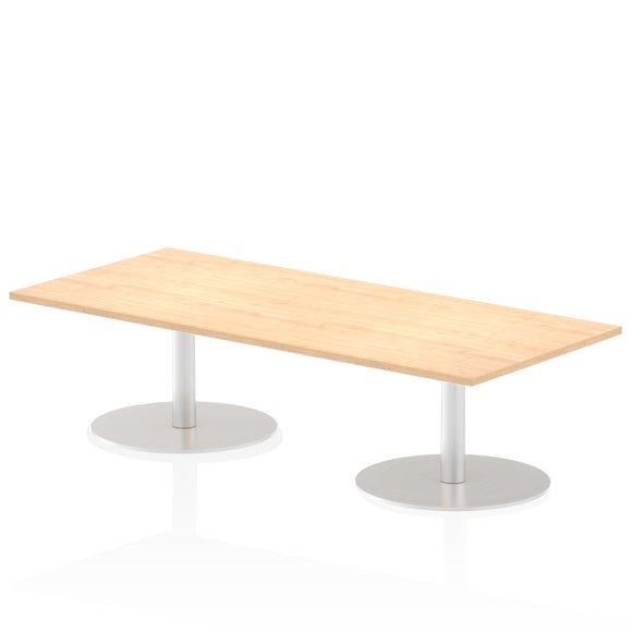 Italia 1800 x 800mm Poseur Rectangular Table Maple Top 475mm High Leg