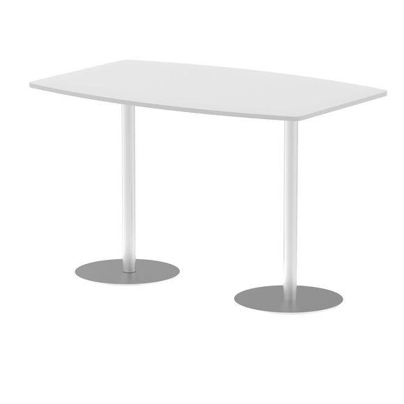 Italia 1800mm Poseur High Gloss Table White Top 1145mm High Leg