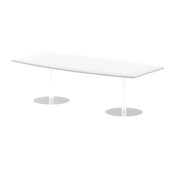 Italia 2400mm Poseur High Gloss Table White Top 725mm High Leg