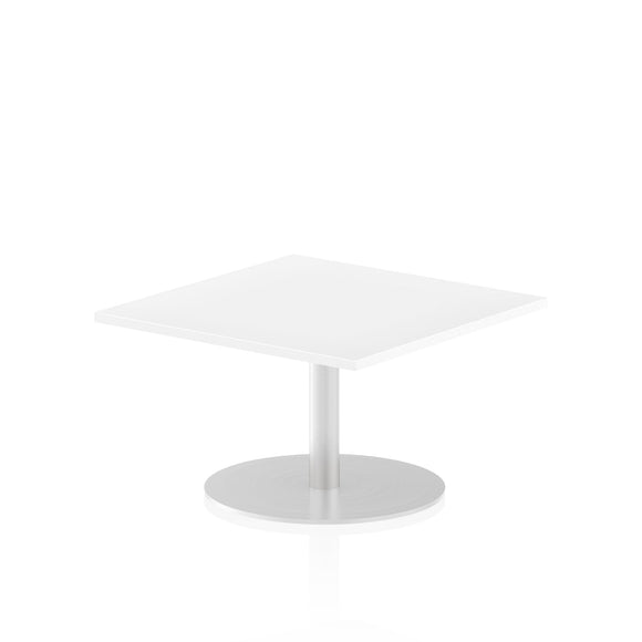 Italia 800mm Poseur Square Table White Top 475mm High Leg