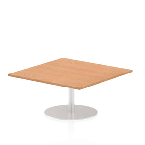 Italia 1000mm Poseur Square Table Oak Top 475mm High Leg