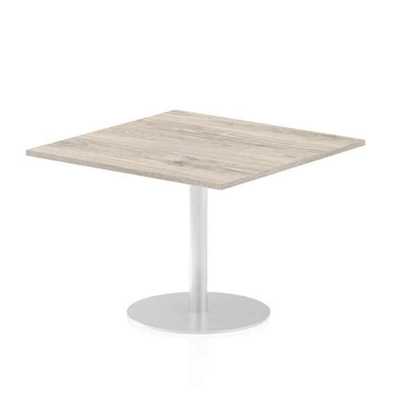 Italia 1000mm Poseur Square Table Grey Oak Top 725mm High Leg