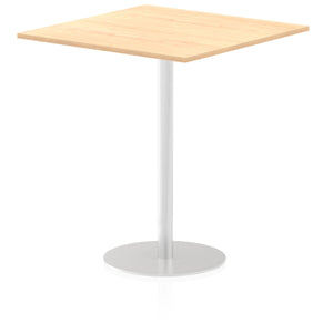 Italia 1000mm Poseur Square Table Maple Top 1145mm High Leg