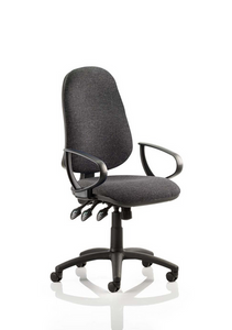 Eclipse Plus XL Lever Task Operator Chair Charcoal With Height Adjustable Arms