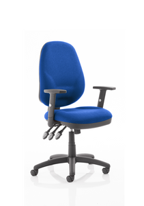 Eclipse Plus XL Lever Task Operator Chair Blue With Height Adjustable Arms