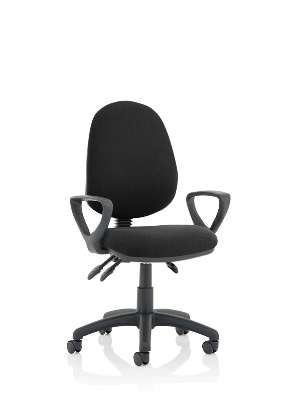 Eclipse Plus III Lever Task Operator Chair Black With Loop Arms