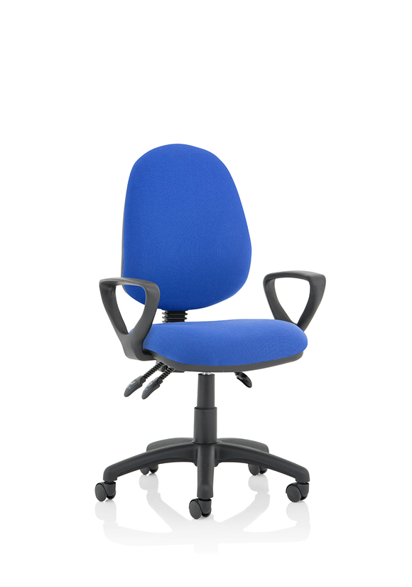 Eclipse Plus III Lever Task Operator Chair Blue With Loop Arms