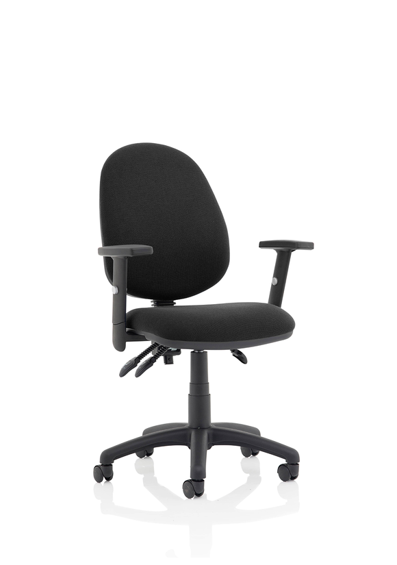 Eclipse Plus III Lever Task Operator Chair Black With Height Adjustable Arms